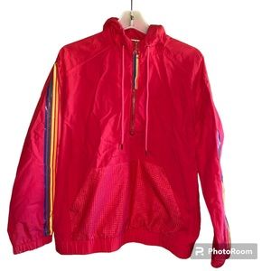Vintage Rainbow Quarter Zip Rain Jacket